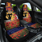 Personalised Roosters Rugby ANZAC Day Car Seat Cover Last Post Poppy We Will Remember Them