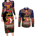 Personalised Roosters Rugby ANZAC Day Couples Matching Long Sleeve Bodycon Dress and Long Sleeve Button Shirt Last Post Poppy We Will Remember Them