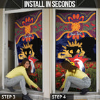 Personalised Roosters Rugby ANZAC Day Door Cover Last Post Poppy We Will Remember Them