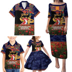 Personalised Roosters Rugby ANZAC Day Family Matching Puletasi and Hawaiian Shirt Last Post Poppy We Will Remember Them