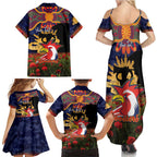Personalised Roosters Rugby ANZAC Day Family Matching Summer Maxi Dress and Hawaiian Shirt Last Post Poppy We Will Remember Them