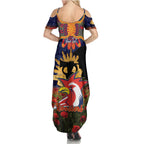 Personalised Roosters Rugby ANZAC Day Family Matching Summer Maxi Dress and Hawaiian Shirt Last Post Poppy We Will Remember Them