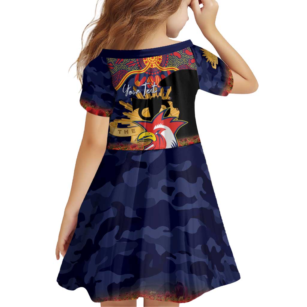 Personalised Roosters Rugby ANZAC Day Family Matching Tank Maxi Dress and Hawaiian Shirt Last Post Poppy We Will Remember Them