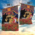 Personalised Roosters Rugby ANZAC Day Garden Flag Last Post Poppy We Will Remember Them