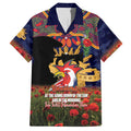 Personalised Roosters Rugby ANZAC Day Hawaiian Shirt Last Post Poppy We Will Remember Them