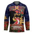 Personalised Roosters Rugby ANZAC Day Hockey Jersey Last Post Poppy We Will Remember Them