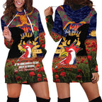 Personalised Roosters Rugby ANZAC Day Hoodie Dress Last Post Poppy We Will Remember Them