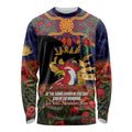 Personalised Roosters Rugby ANZAC Day Long Sleeve Shirt Last Post Poppy We Will Remember Them