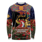 Personalised Roosters Rugby ANZAC Day Long Sleeve Shirt Last Post Poppy We Will Remember Them