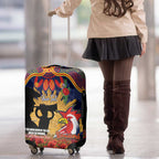Personalised Roosters Rugby ANZAC Day Luggage Cover Last Post Poppy We Will Remember Them