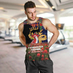 Personalised Roosters Rugby ANZAC Day Men Tank Top Last Post Poppy We Will Remember Them