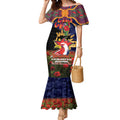 Personalised Roosters Rugby ANZAC Day Mermaid Dress Last Post Poppy We Will Remember Them