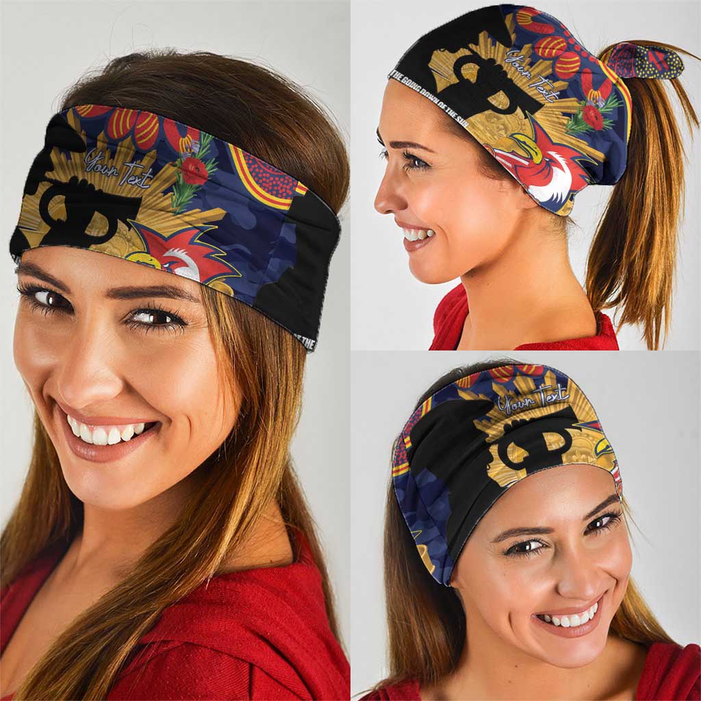 Personalised Roosters Rugby ANZAC Day Neck Gaiter Last Post Poppy We Will Remember Them