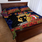 Personalised Roosters Rugby ANZAC Day Quilt Bed Set Last Post Poppy We Will Remember Them