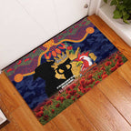 Personalised Roosters Rugby ANZAC Day Rubber Doormat Last Post Poppy We Will Remember Them