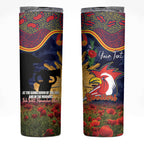 Personalised Roosters Rugby ANZAC Day Skinny Tumbler Last Post Poppy We Will Remember Them