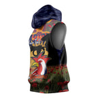 Personalised Roosters Rugby ANZAC Day Sleeveless Hoodie Last Post Poppy We Will Remember Them
