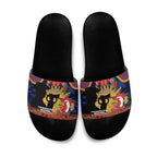 Personalised Roosters Rugby ANZAC Day Slide Sandals Last Post Poppy We Will Remember Them