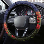 Roosters Rugby ANZAC Day Steering Wheel Cover Last Post Poppy We Will Remember Them
