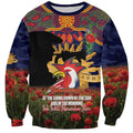 Personalised Roosters Rugby ANZAC Day Sweatshirt Last Post Poppy We Will Remember Them