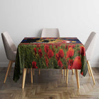 Personalised Roosters Rugby ANZAC Day Tablecloth Last Post Poppy We Will Remember Them