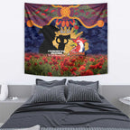 Personalised Roosters Rugby ANZAC Day Tapestry Last Post Poppy We Will Remember Them