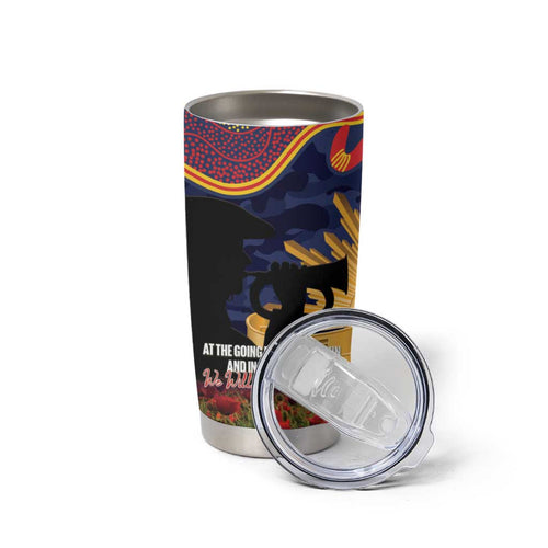 Personalised Roosters Rugby ANZAC Day Tumbler Cup Last Post Poppy We Will Remember Them