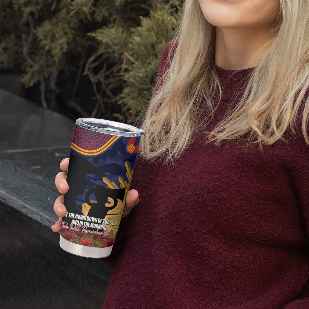 Personalised Roosters Rugby ANZAC Day Tumbler Cup Last Post Poppy We Will Remember Them