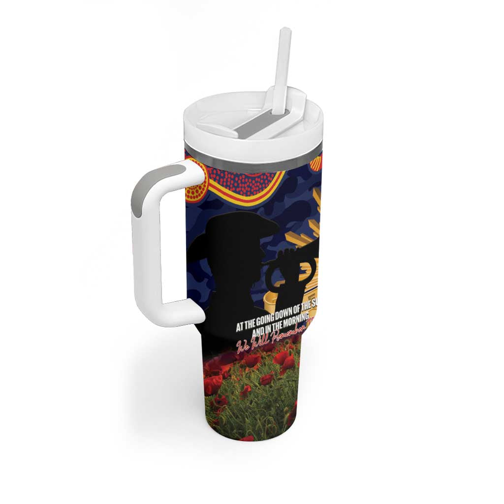 Personalised Roosters Rugby ANZAC Day Tumbler With Handle Last Post Poppy We Will Remember Them