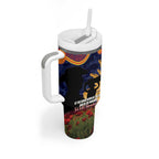 Personalised Roosters Rugby ANZAC Day Tumbler With Handle Last Post Poppy We Will Remember Them