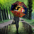 Personalised Roosters Rugby ANZAC Day Umbrella Last Post Poppy We Will Remember Them