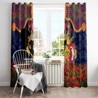 Personalised Roosters Rugby ANZAC Day Window Curtain Last Post Poppy We Will Remember Them