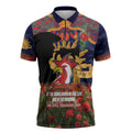 Personalised Roosters Rugby ANZAC Day Zipper Polo Shirt Last Post Poppy We Will Remember Them