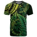 New Zealand Lizard T Shirt Silver Fern Aotearoa Maori Green Version