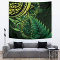 New Zealand Lizard Tapestry Silver Fern Aotearoa Maori Green Version
