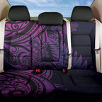 New Zealand Lizard Back Car Seat Cover Silver Fern Aotearoa Maori Purple Version