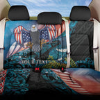 Personalised United States And New Zealand Back Car Seat Cover USA Eagle With Kowhai Aotearoa Tui Bird