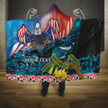 Personalised United States And New Zealand Hooded Blanket USA Eagle With Kowhai Aotearoa Tui Bird