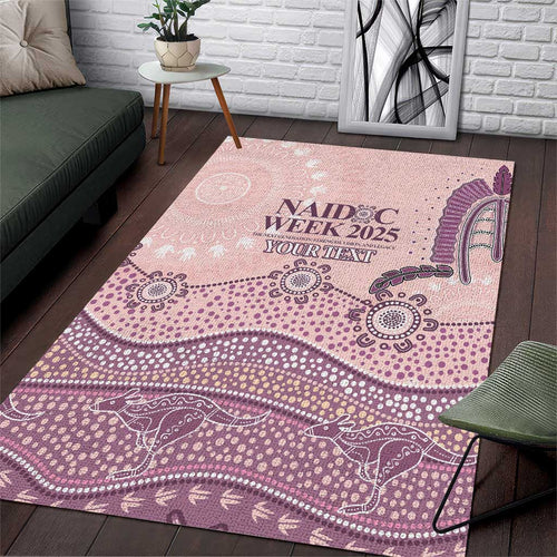 Personalised Australia NAIDOC Week Dhari Aboriginal Art Area Rug
