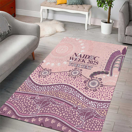 Personalised Australia NAIDOC Week Dhari Aboriginal Art Area Rug