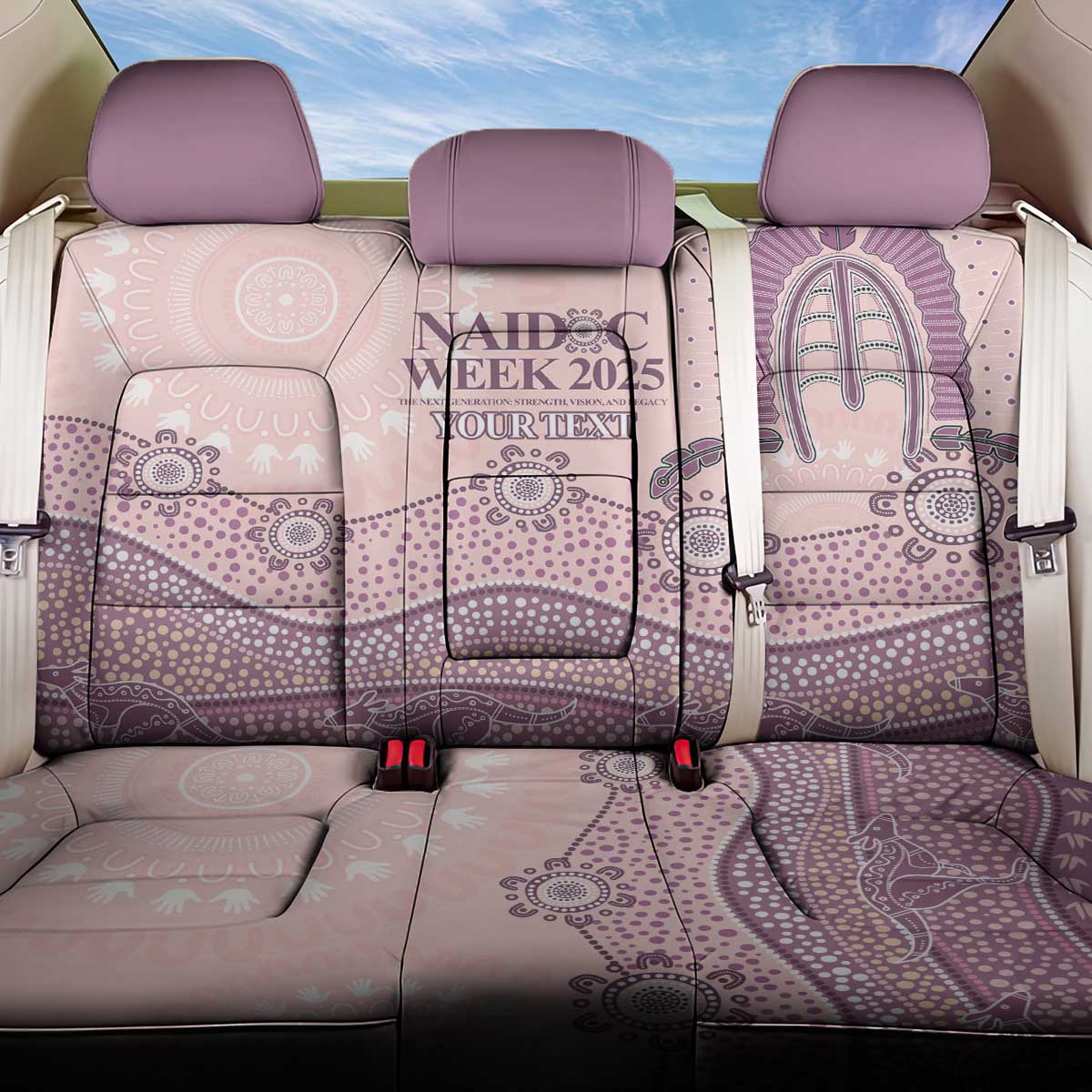 Personalised Australia NAIDOC Week Dhari Aboriginal Art Back Car Seat Cover