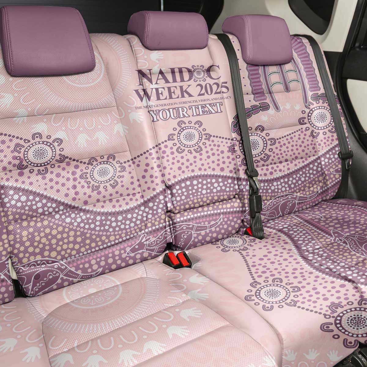 Personalised Australia NAIDOC Week Dhari Aboriginal Art Back Car Seat Cover