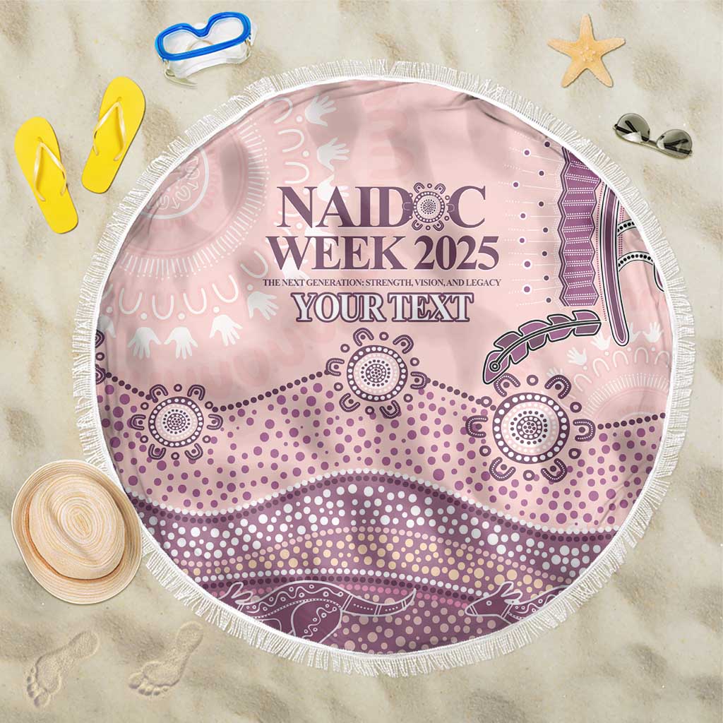 Personalised Australia NAIDOC Week Dhari Aboriginal Art Beach Blanket