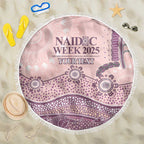 Personalised Australia NAIDOC Week Dhari Aboriginal Art Beach Blanket
