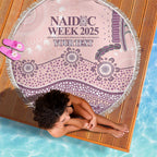 Personalised Australia NAIDOC Week Dhari Aboriginal Art Beach Blanket