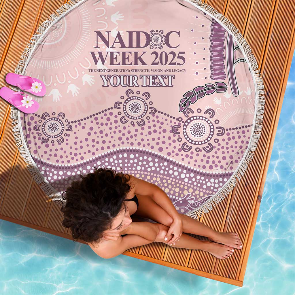 Personalised Australia NAIDOC Week Dhari Aboriginal Art Beach Blanket
