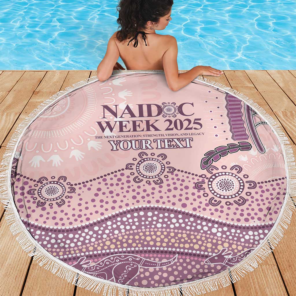 Personalised Australia NAIDOC Week Dhari Aboriginal Art Beach Blanket