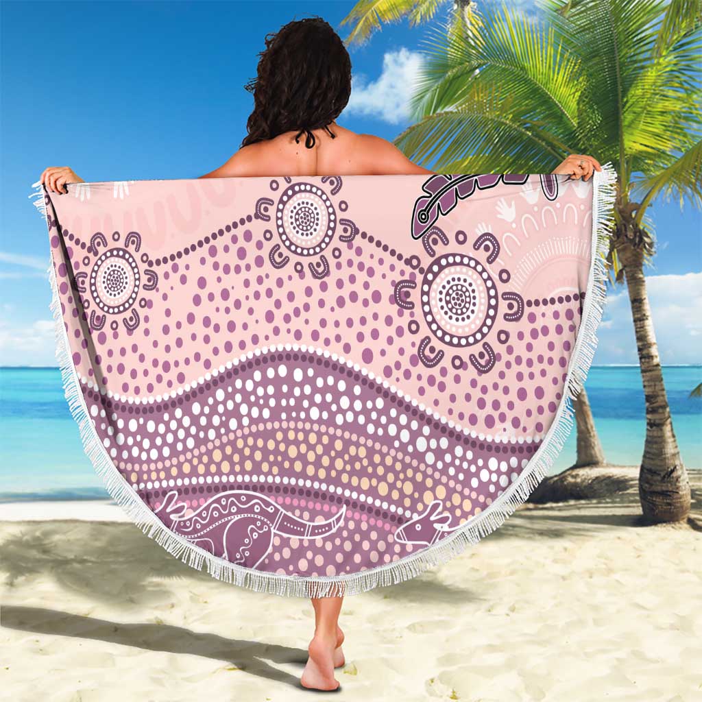 Personalised Australia NAIDOC Week Dhari Aboriginal Art Beach Blanket