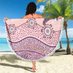 Personalised Australia NAIDOC Week Dhari Aboriginal Art Beach Blanket