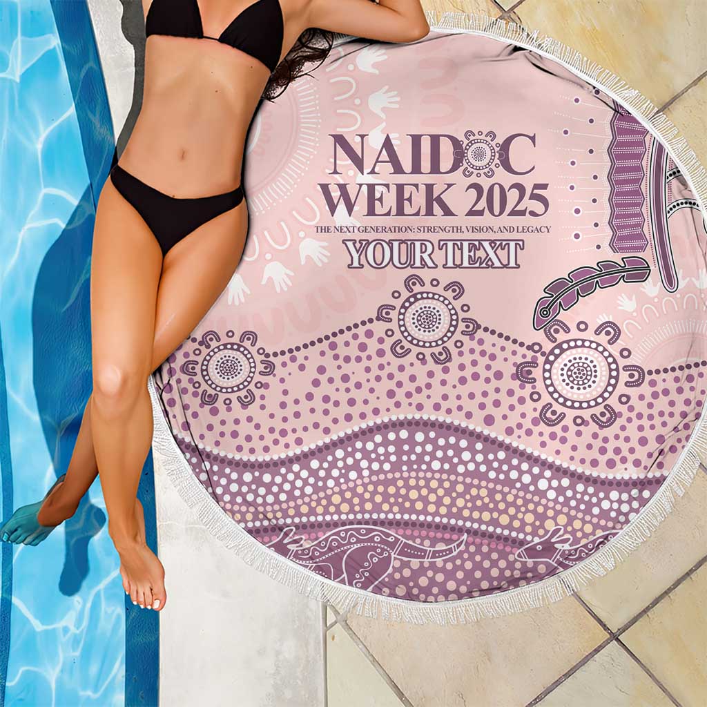 Personalised Australia NAIDOC Week Dhari Aboriginal Art Beach Blanket